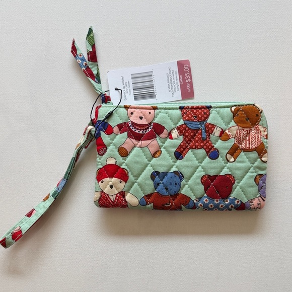 Vera Bradley Handbags - Vera Bradley wristlet Toasty Teddies-  quilted cotton NWT